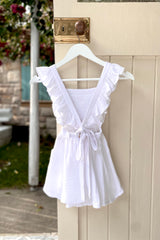 Isobel Pinafore Dress - White
