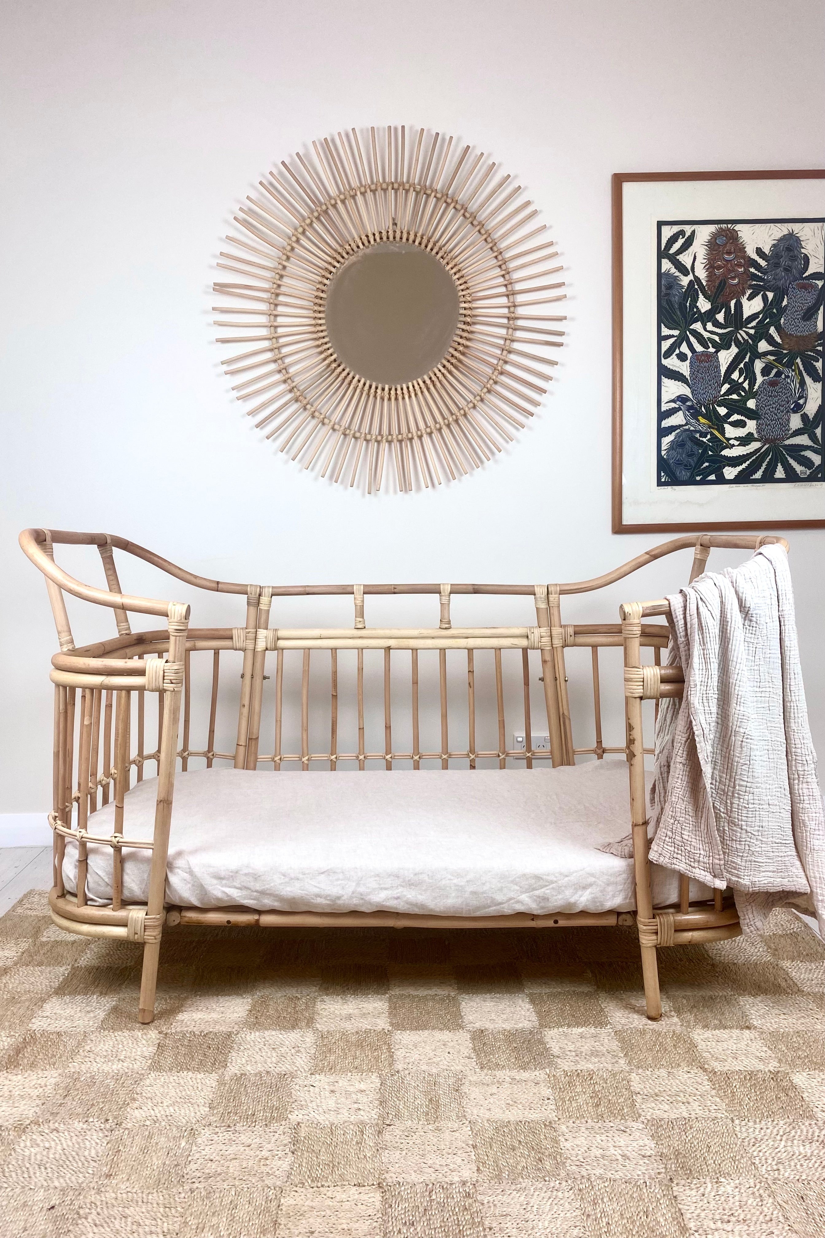 Isola French Flax Linen Fitted Cot Sheet | Natural - MY ISLAND COLLECTIVE
