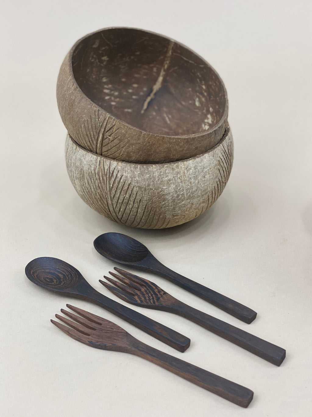 LEAF / JUMBO COCONUT BOWLS (2) - MY ISLAND COLLECTIVE
