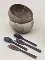 LEAF / JUMBO COCONUT BOWLS (2) - MY ISLAND COLLECTIVE