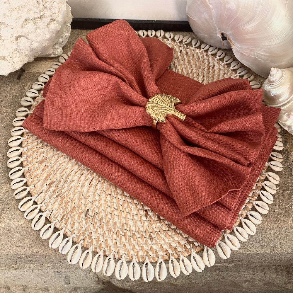 Linen napkins french flax | Cinnamon (set of 4) - MY ISLAND COLLECTIVE