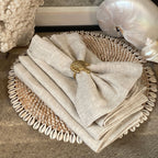 Linen napkins french flax | Natural (set of 4) - MY ISLAND COLLECTIVE