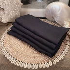 Linen napkins french flax | Navy blue (set of 4) - MY ISLAND COLLECTIVE