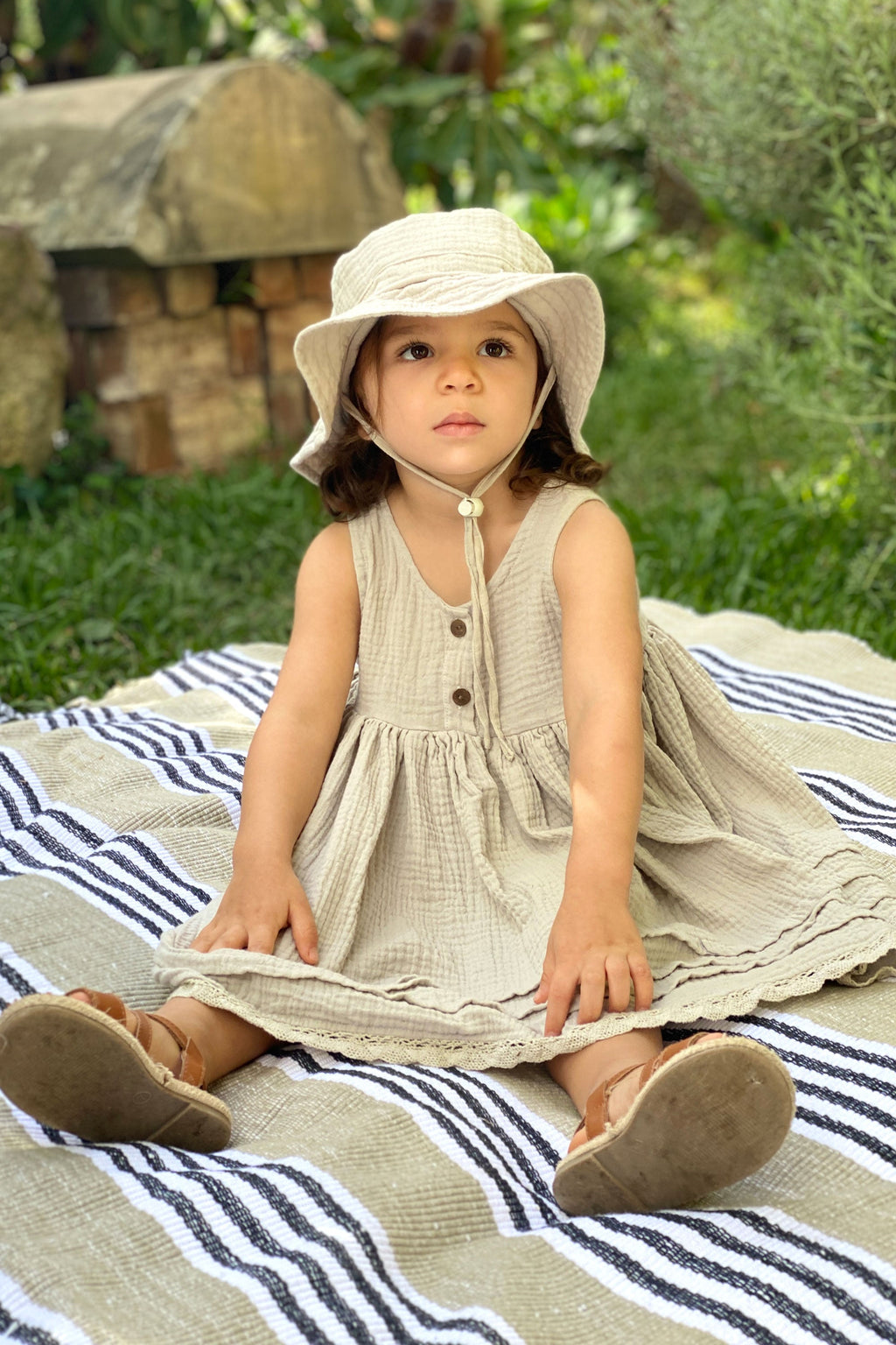 Lucia Dress - Stone - MY ISLAND COLLECTIVE