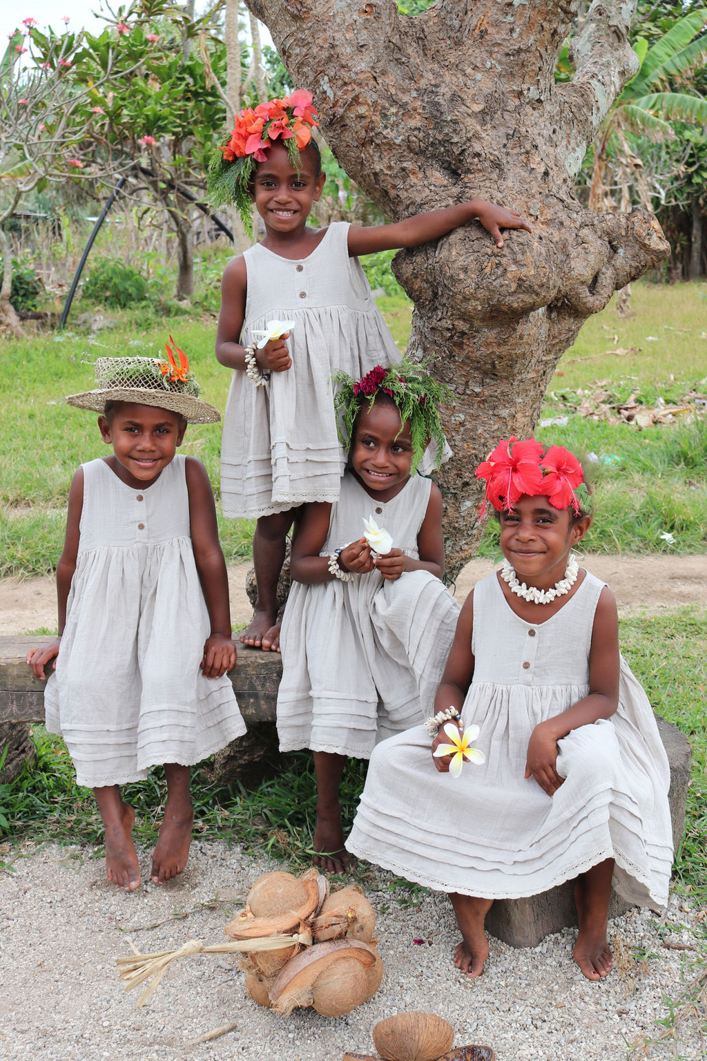 Lucia Dress - Stone - MY ISLAND COLLECTIVE