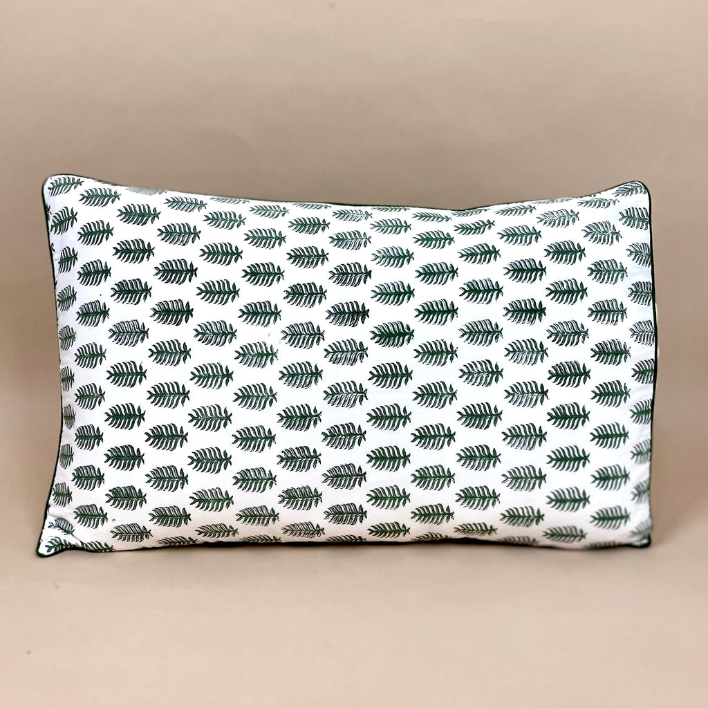 Marseille Artisan Block Print Cushion | 40 x 60 cm | Olive - MY ISLAND COLLECTIVE