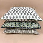 Marseille Artisan Block Print Cushion | 50 x 50 cm | Olive - MY ISLAND COLLECTIVE
