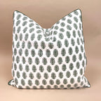 Marseille Artisan Block Print Cushion | 50 x 50 cm | Olive