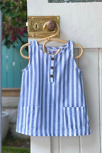 Martine Pinafore Dress - Stripe - MY ISLAND COLLECTIVE