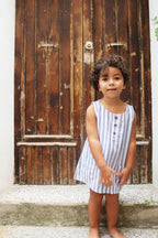 Martine Pinafore Dress - Stripe - MY ISLAND COLLECTIVE