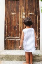 Martine Pinafore Dress - Stripe - MY ISLAND COLLECTIVE