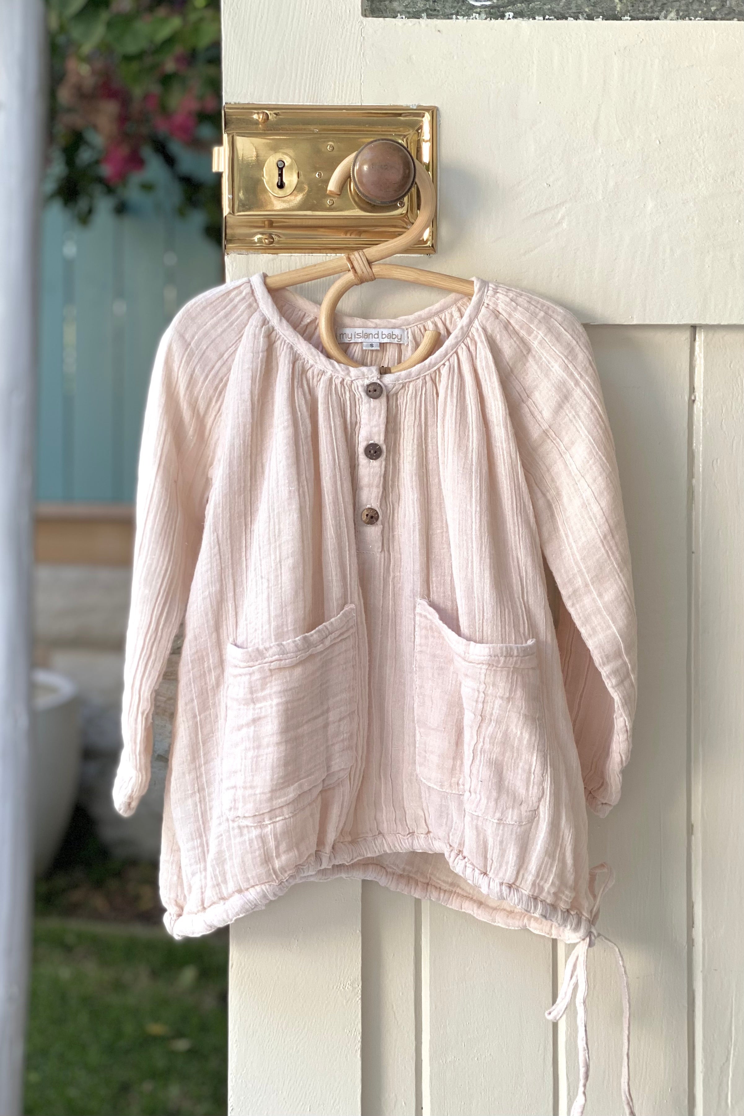 Matilde Girl's Top - Porcini - MY ISLAND COLLECTIVE