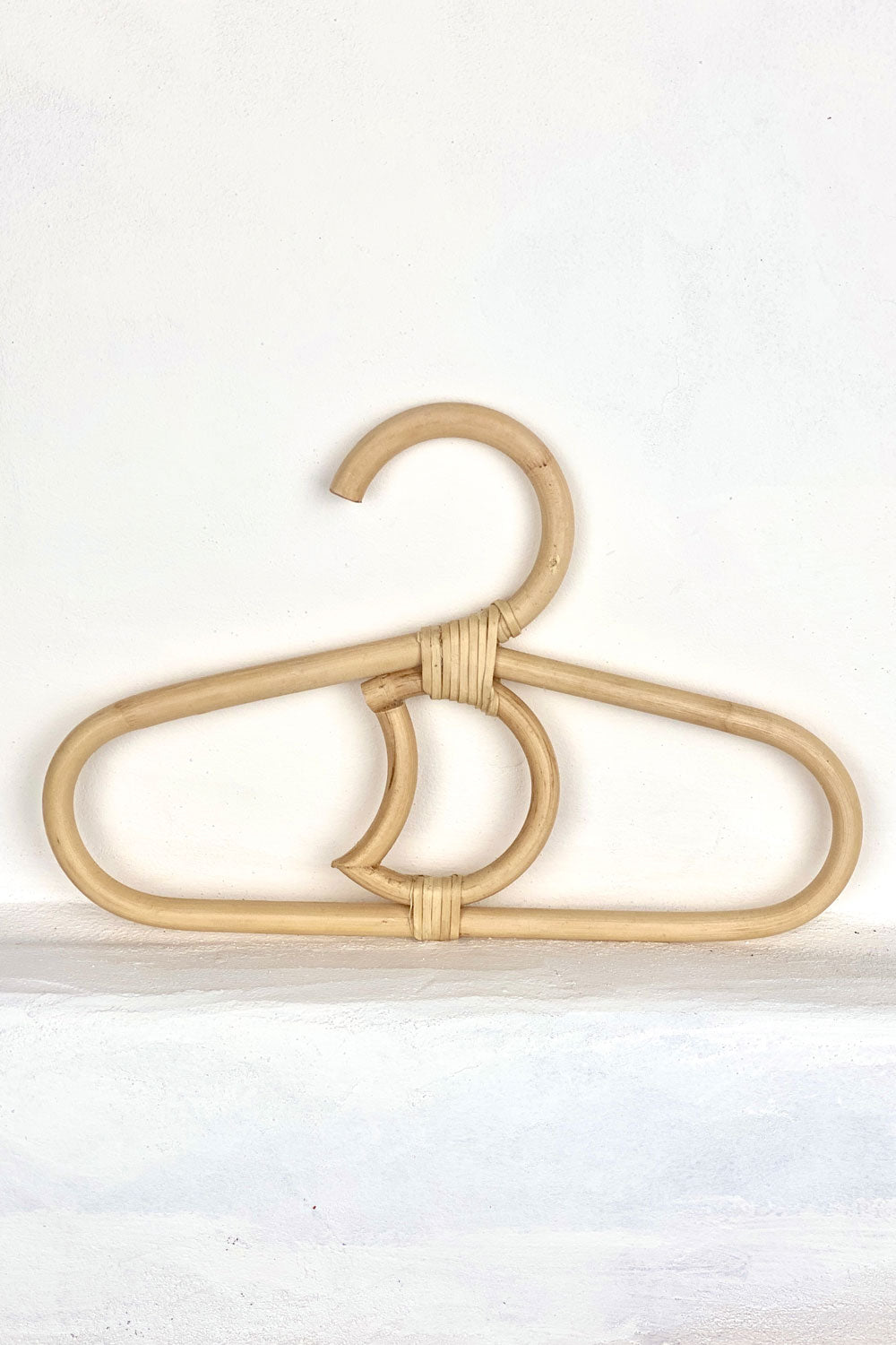 Mini Rattan Nursery Coat Hanger | Moon