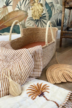 Moses Basket + Creme Handles - MY ISLAND COLLECTIVE