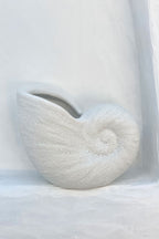 Nautilus Ceramic Planter - White - MY ISLAND COLLECTIVE
