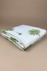 Paradisio Kantha Blanket + Floor Mat | Green