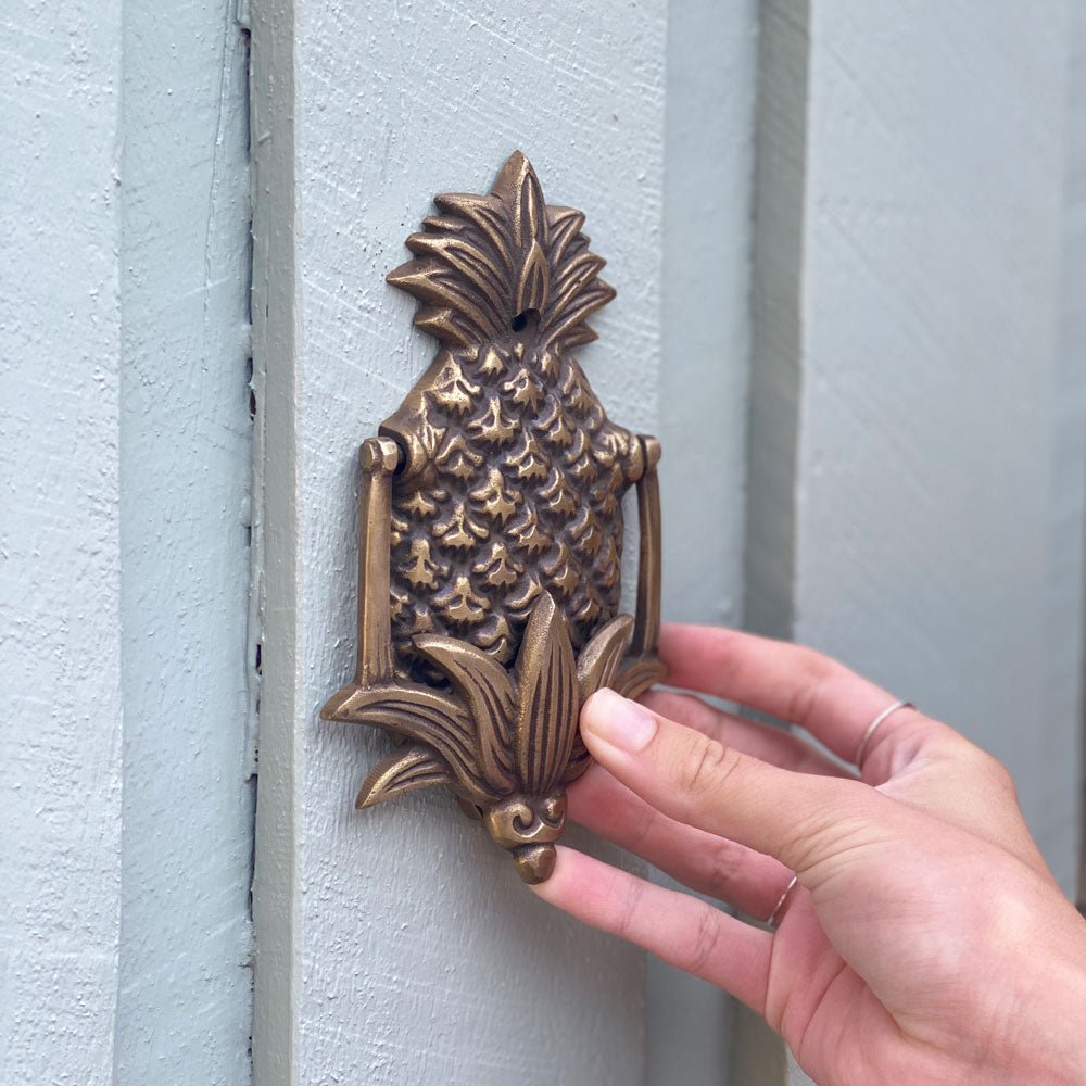 Pineapple Brass Door Knocker | Antique Brass - MY ISLAND COLLECTIVE