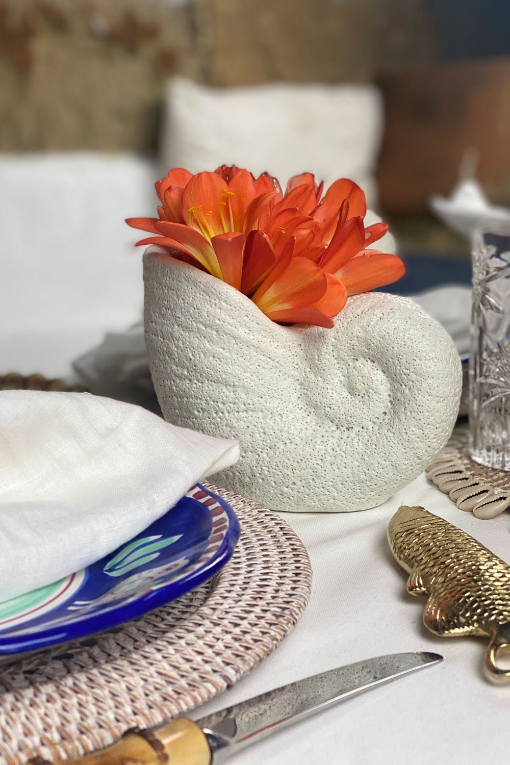 Rattan Charger Plate | White | 32 cm - MY ISLAND COLLECTIVE