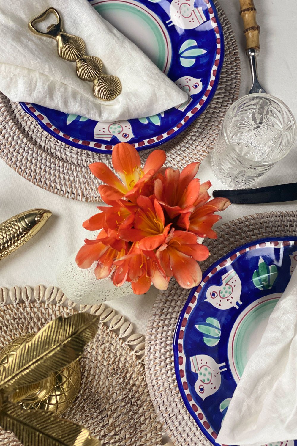 Rattan Charger Plate | White | 32 cm - MY ISLAND COLLECTIVE