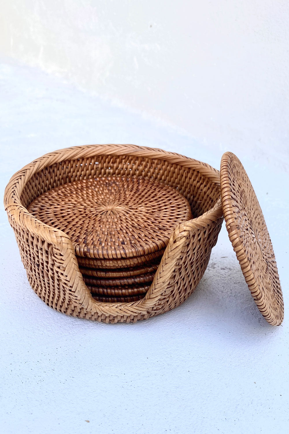 Rattan Coaster Set | Round