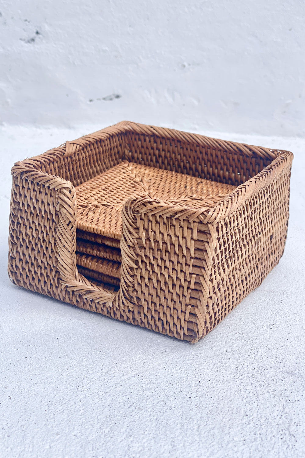 Rattan Coaster Set | Square