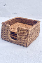 Rattan Coaster Set | Square