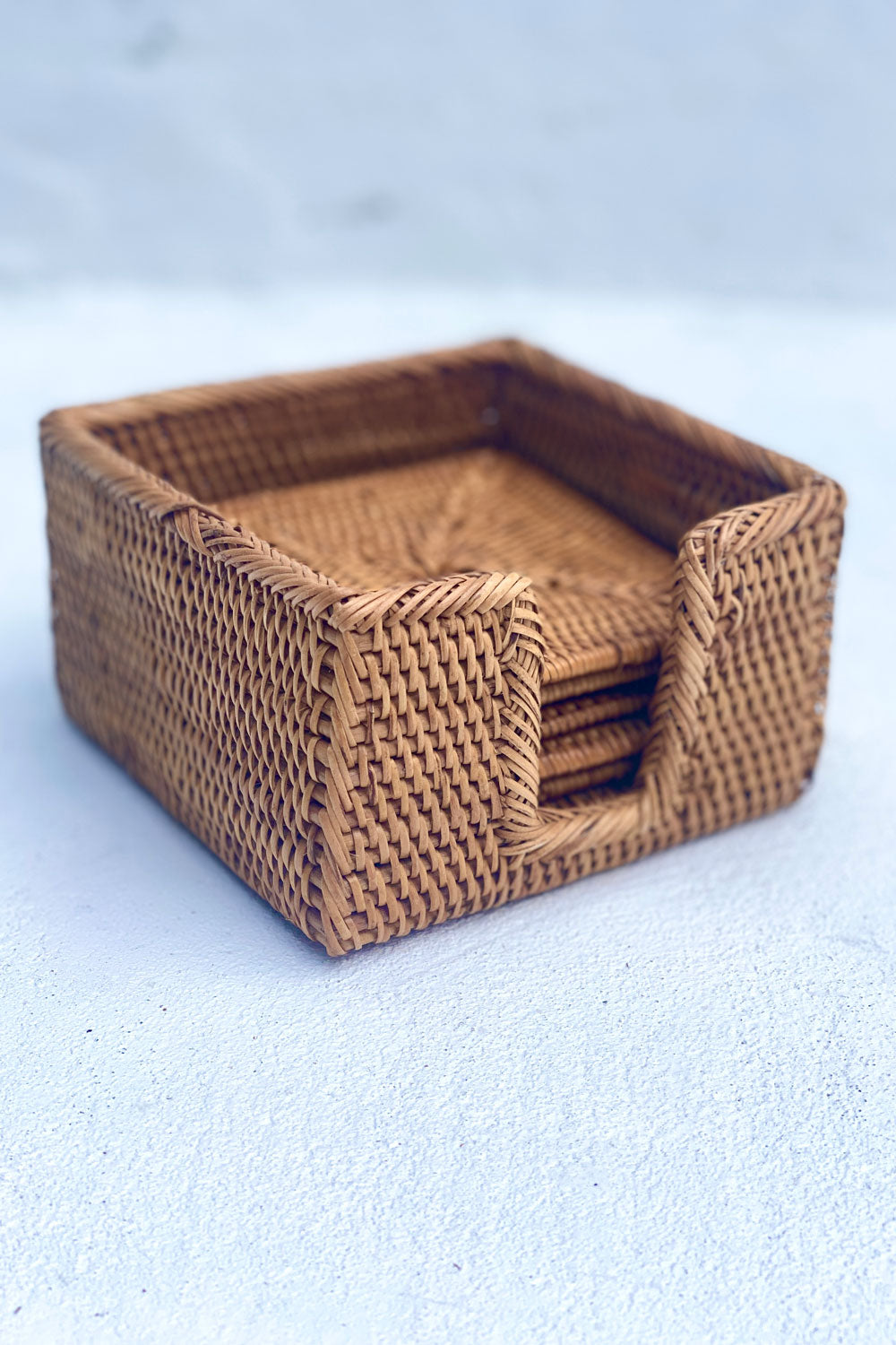 Rattan Coaster Set | Square