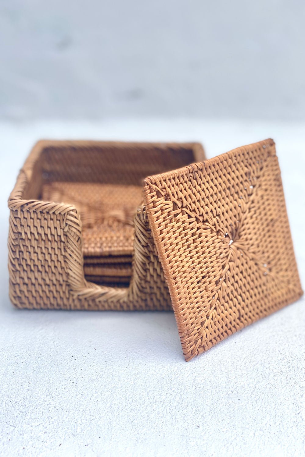 Rattan Coaster Set | Square - MY ISLAND COLLECTIVE
