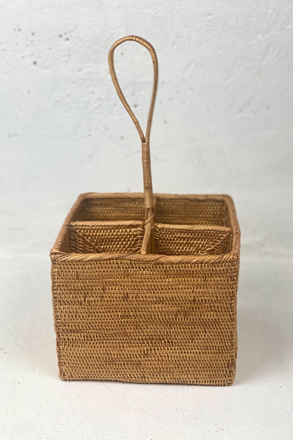 Rattan Cutlery Caddy | Large - MY ISLAND COLLECTIVE