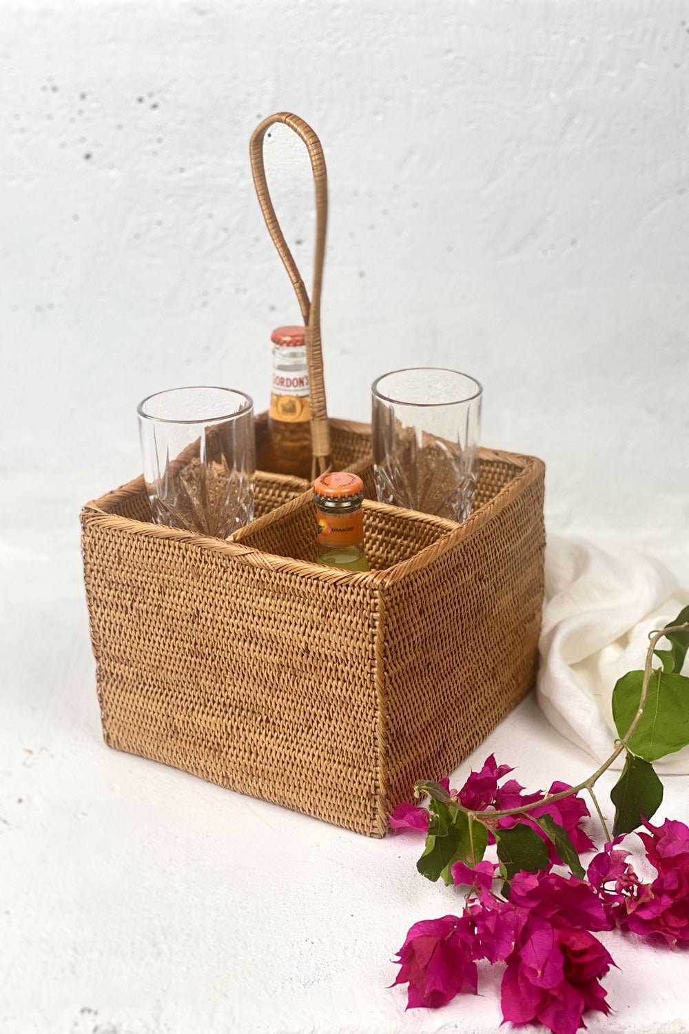 Rattan Cutlery Caddy | Large - MY ISLAND COLLECTIVE