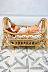 Rattan Doll Bed