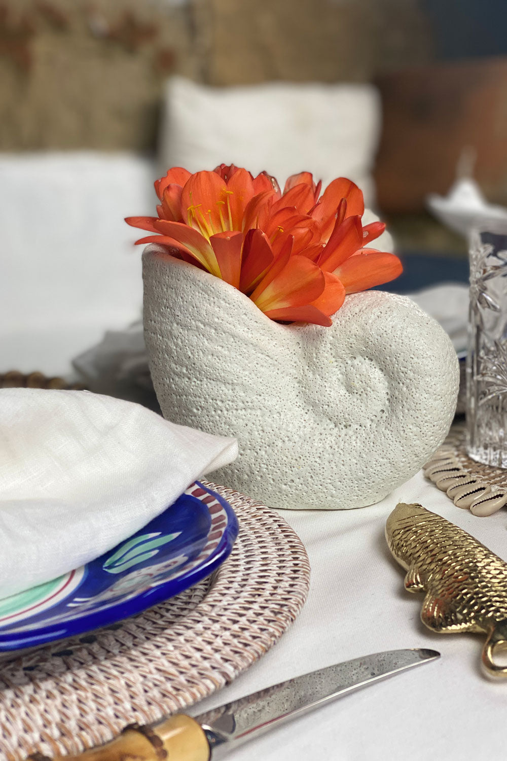 Rattan Charger Plate | White | 32 cm