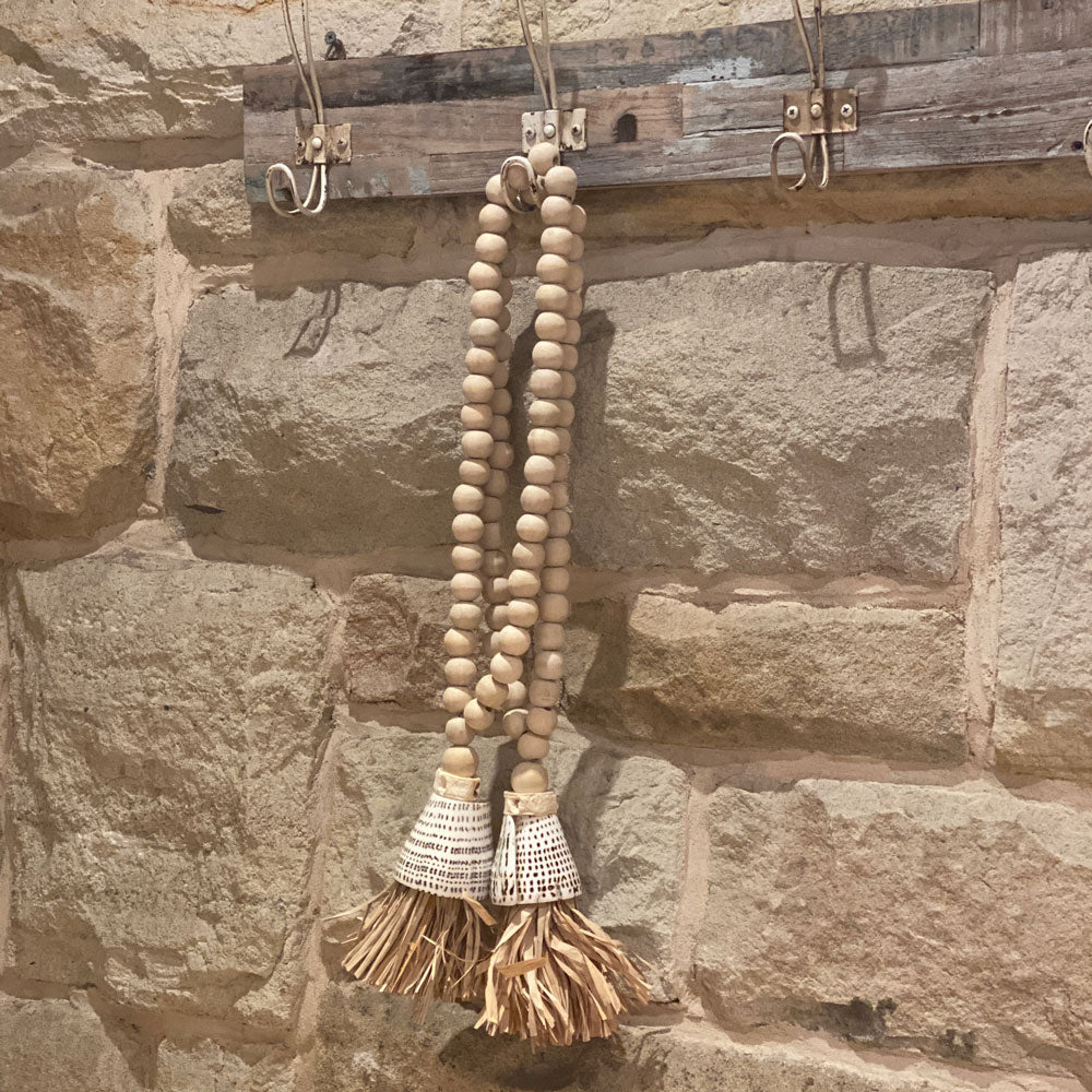 Tiger Shell Natural Bead Tassel - MY ISLAND COLLECTIVE