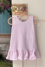 Tursi Pinafore Dress - Peony Pink - MY ISLAND COLLECTIVE
