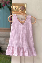 Tursi Pinafore Dress - Peony Pink - MY ISLAND COLLECTIVE