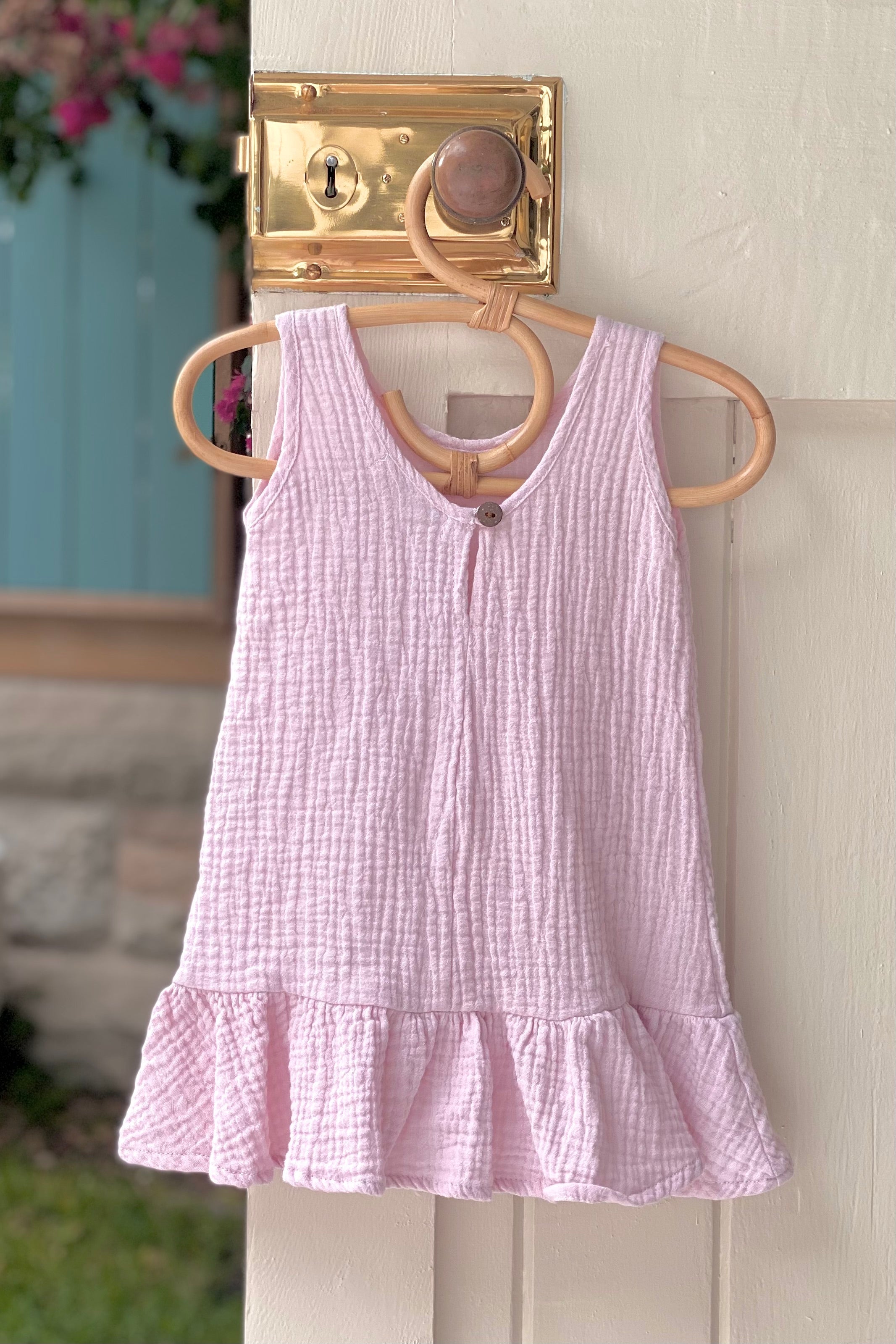 Tursi Pinafore Dress - Peony Pink - MY ISLAND COLLECTIVE