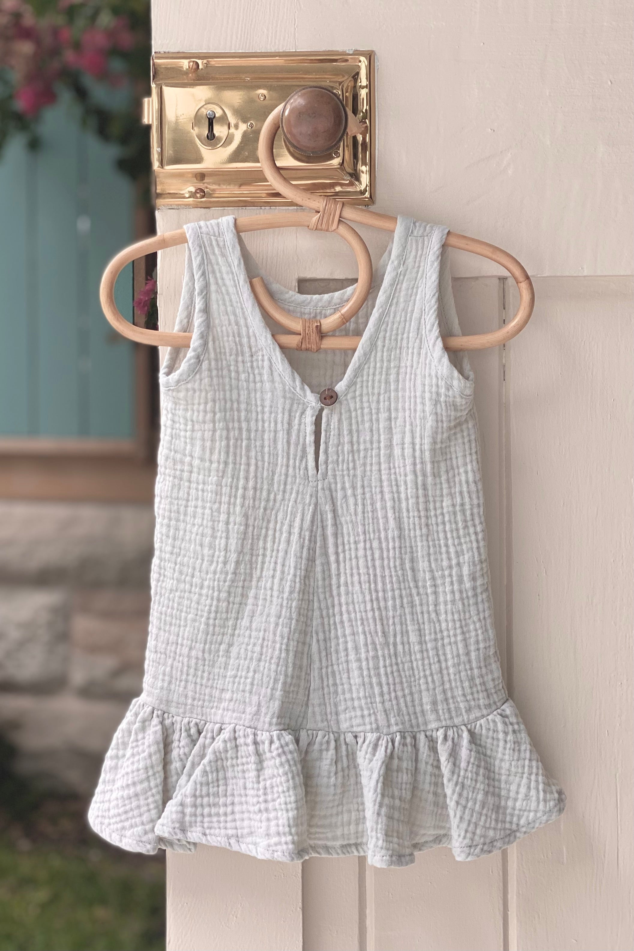 Tursi Pinafore Dress - Sage - MY ISLAND COLLECTIVE