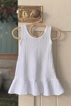 Tursi Pinafore Dress - White - MY ISLAND COLLECTIVE