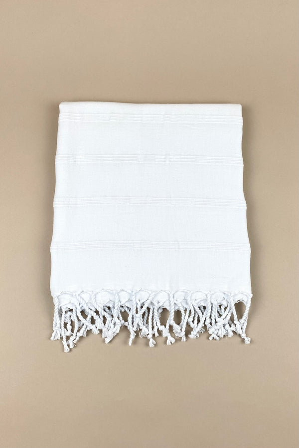 Valencia Beach Towel | White