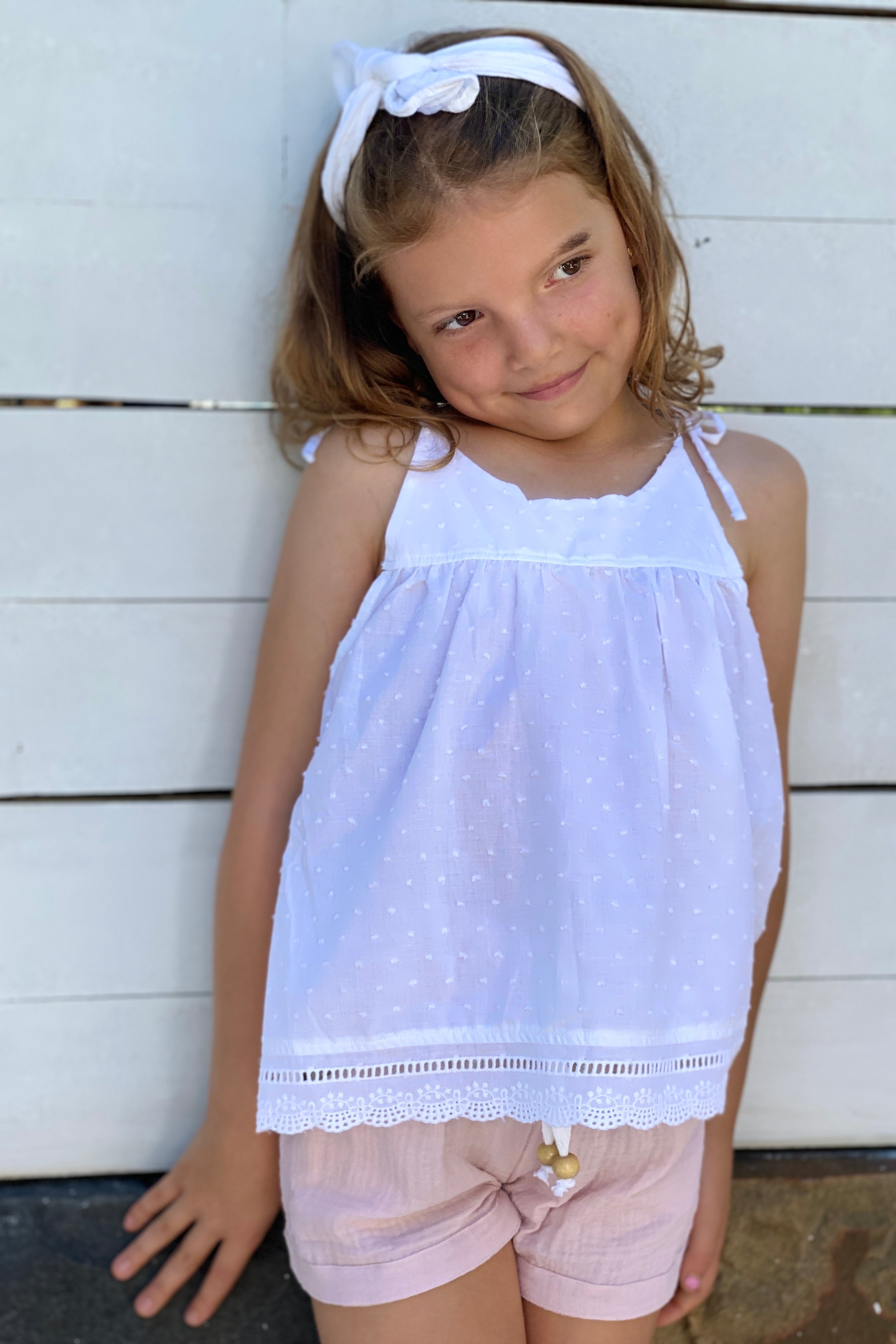 Valentino Girls Top - White - MY ISLAND COLLECTIVE
