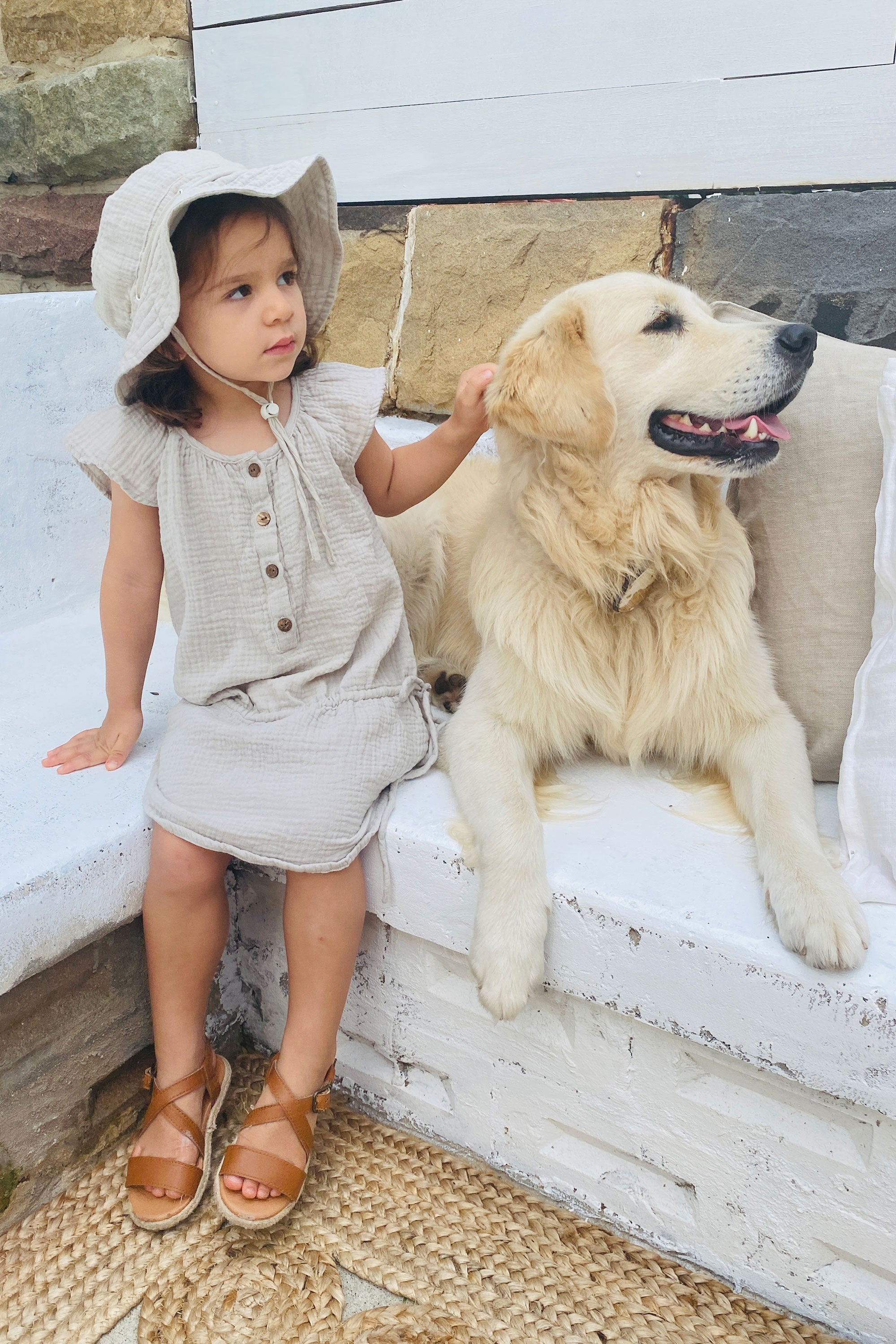 Viola Dress - Stone - MY ISLAND COLLECTIVE