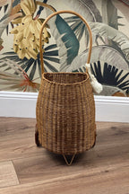 Wheeled Rattan Kids Basket Medium | Natural - MY ISLAND COLLECTIVE