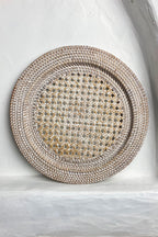 Rattan Charger Plate | White | 32 cm