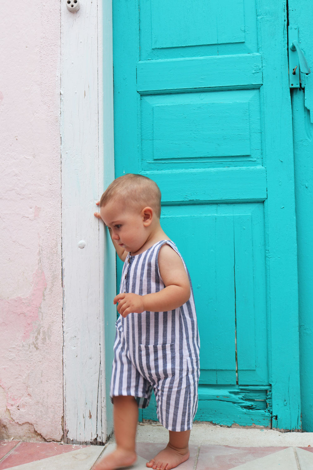 Dominique Romper | Marbella Stripe