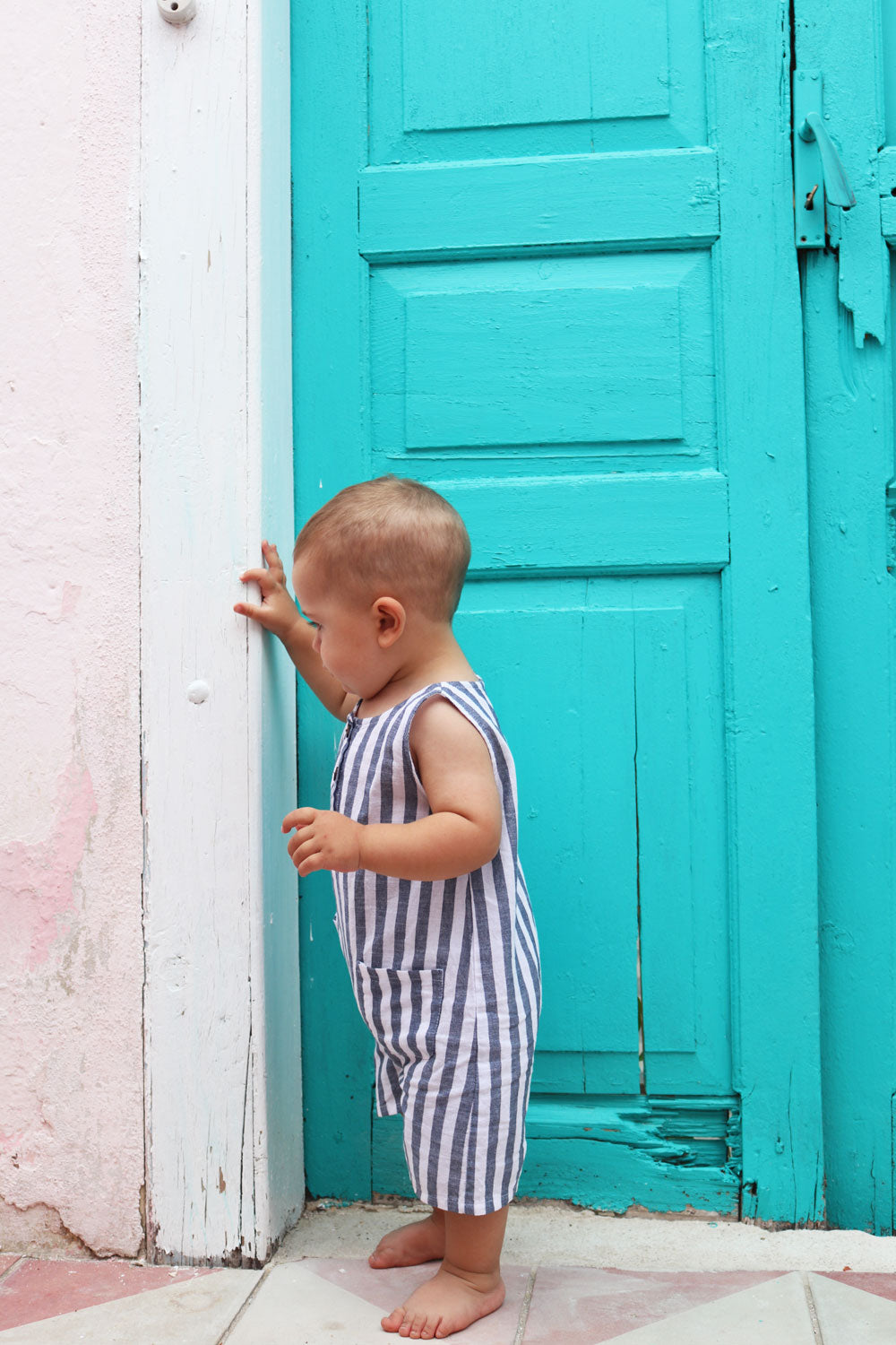 Dominique Romper | Marbella Stripe