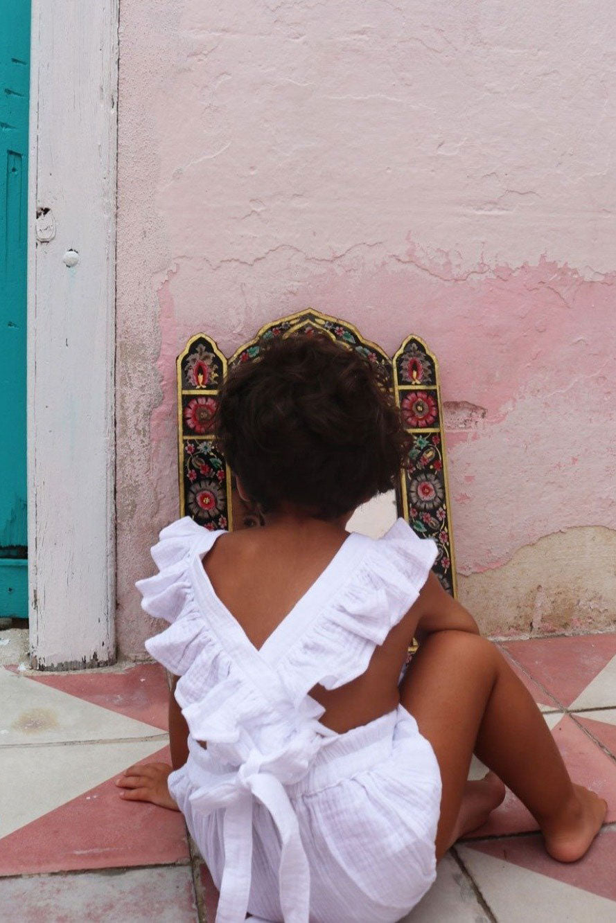 Angelina Overall - White