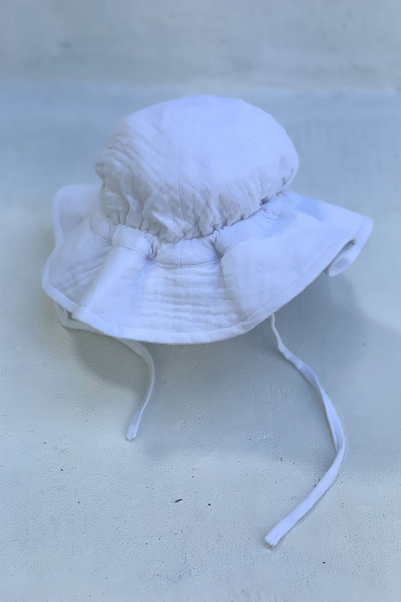 Bambino Baby Sun Hat  - Unisex - White