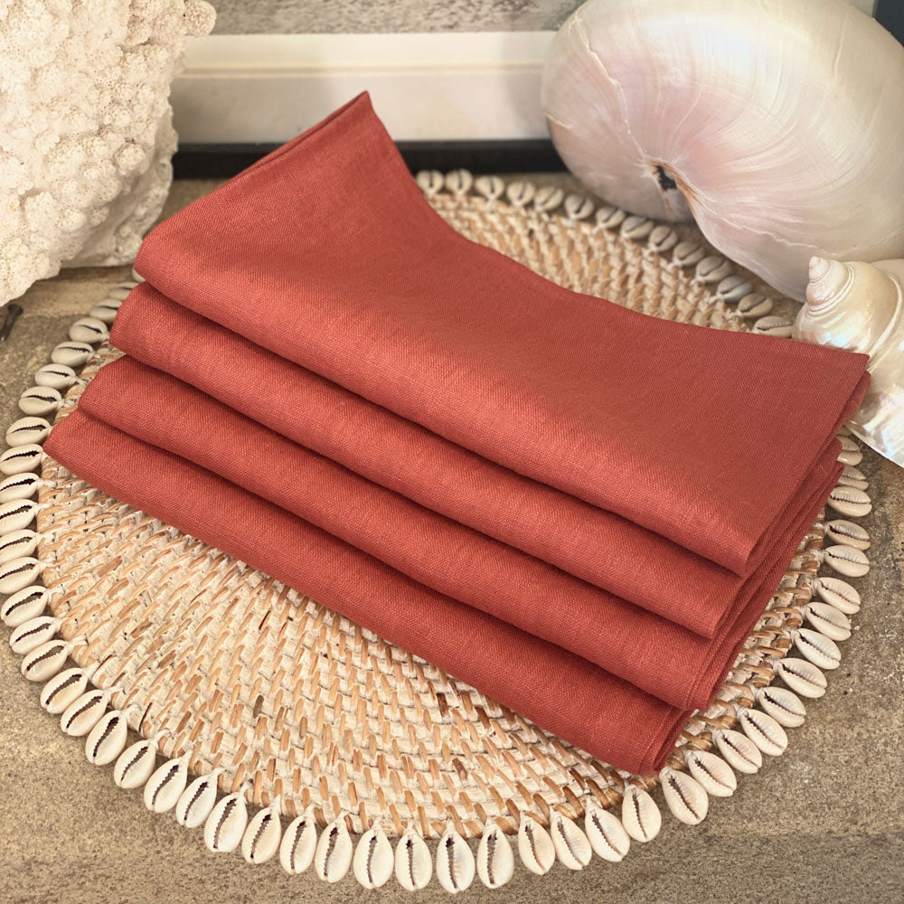 Linen napkins french flax | Cinnamon (set of 4)