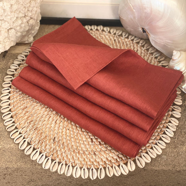 Linen napkins french flax | Cinnamon (set of 4)