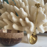 Large Gold Brass Palm Tree | Large Dessert Spoon